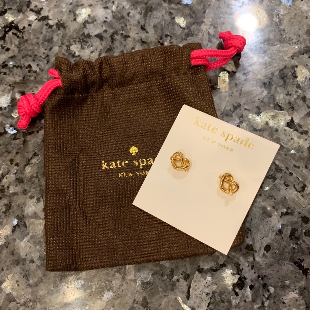 Kate Spade Crystal Accented Love Knot Earrings